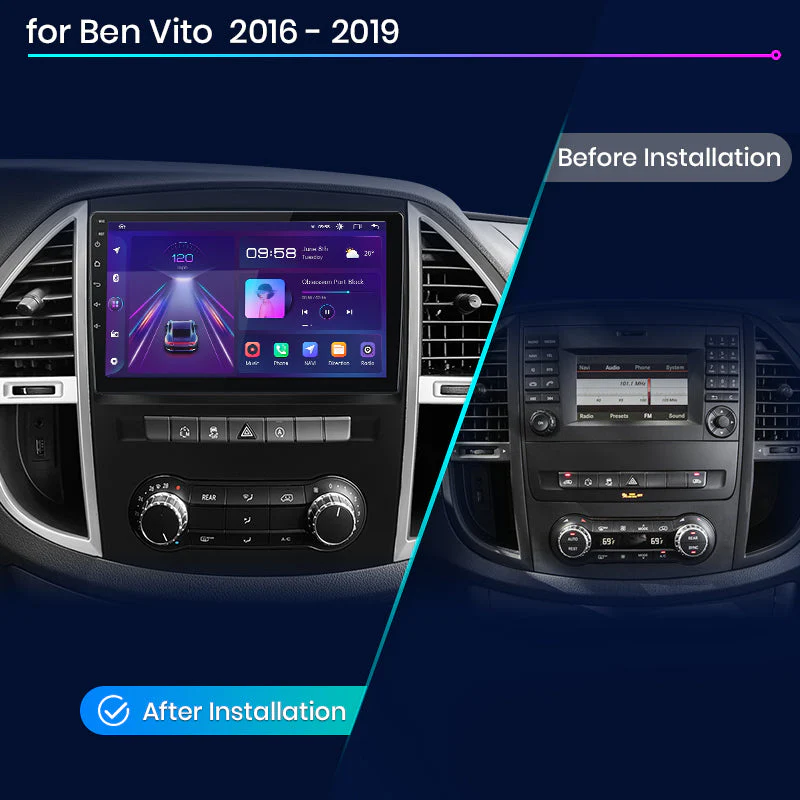 Четириядрена Android мултимедия за Mercedes Benz Vito W447 2014-2021 - 4GB RAM / 64GB (XT314C-BenzVito3)
