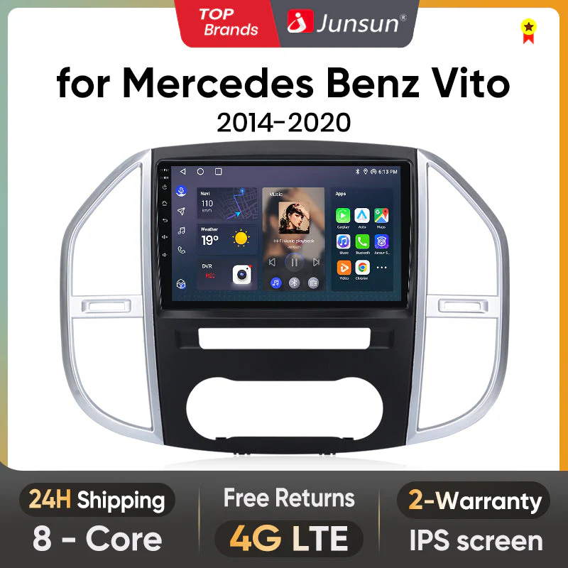 Осемядрена Android мултимедия за Mercedes Benz Vito W447 2014-2021 - 8GB RAM / 256GB, осемядрена