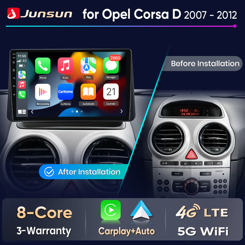 Осемядрена Android мултимедия за Opel Corsa D 2007 - 2012 - 8GB RAM / 256GB, осемядрена